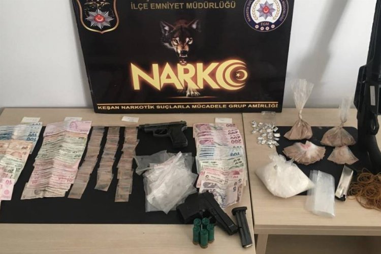 Edirne Keşan’da 18 uyuşturucu satıcısından 11’i tutuklandı